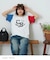 21/-OE天竺 カレッジ プリント Tシャツ