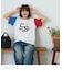 21/-OE天竺 カレッジ プリント Tシャツ