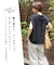 26/-天竺 バック レースアップ ロゴ Tシャツ