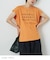 26/-天竺 バック レースアップ ロゴ Tシャツ
