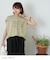 26/-天竺 バック レースアップ ロゴ Tシャツ