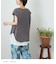 21/-OE天竺 パウダー加工 カットオフ ノースリーブ Tシャツ
