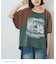 21/-OE天竺 パウダー加工 ベルスリーブ Tシャツ