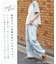 WEB限定 クロス フリンジ ワイド デニム パンツ