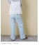 WEB限定 クロス フリンジ ワイド デニム パンツ
