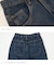WEB限定 クロス フリンジ ワイド デニム パンツ