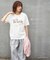 26/-天竺 カットソー ビッグ ロゴ Tシャツ