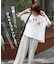 26/-天竺 カットソー フリンジ付 ヤッコ Tシャツ