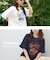 32/-OE天竺 カットソー ロゴ プリント Tシャツ