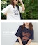 32/-OE天竺 カットソー ロゴ プリント Tシャツ