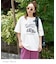 32/-OE天竺 カットソー ロゴ プリント Tシャツ