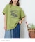 32/-OE天竺 カットソー ロゴ プリント Tシャツ