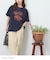 32/-OE天竺 カットソー ロゴ プリント Tシャツ