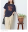 32/-OE天竺 カットソー ロゴ プリント Tシャツ