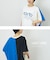冷感天竺 切替 ロゴプリント Tシャツ