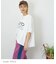 冷感天竺 切替 ロゴプリント Tシャツ