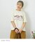 冷感天竺 切替 ロゴプリント Tシャツ