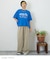 冷感天竺 切替 ロゴプリント Tシャツ