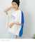 冷感天竺 切替 ロゴプリント Tシャツ