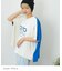 冷感天竺 切替 ロゴプリント Tシャツ