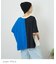 冷感天竺 切替 ロゴプリント Tシャツ