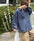 チェック 切替 デニム シャツ