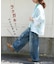 ペイント デニム ルーズ ストレート パンツ