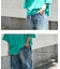 ペイント デニム ルーズ ストレート パンツ