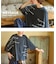32/-OE天竺 パウダー加工 5分袖 ドルマン Tシャツ