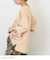 32/-OE天竺 パウダー加工 5分袖 ドルマン Tシャツ