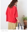 32/-OE天竺 パウダー加工 5分袖 ドルマン Tシャツ