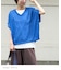 シアー ニット フレンチスリーブ プルオーバー