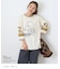 PEANUTS ( ピーナッツ )  32/-スラブ天竺 ライン入り 7分袖 プルオーバー Tシャツ