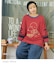 PEANUTS ( ピーナッツ )  32/-スラブ天竺 ライン入り 7分袖 プルオーバー Tシャツ