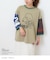 PEANUTS ( ピーナッツ )  32/-スラブ天竺 ライン入り 7分袖 プルオーバー Tシャツ