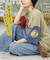 PEANUTS ( ピーナッツ )  32/-スラブ天竺 配色 ワイド Tシャツ