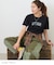 21/-OE天竺 ロゴプリント ジャストサイズ Tシャツ