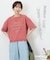 パウダー加工 ロゴプリント ワイド Tシャツ