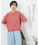 パウダー加工 ロゴプリント ワイド Tシャツ