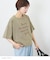 パウダー加工 ロゴプリント ワイド Tシャツ