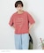 パウダー加工 ロゴプリント ワイド Tシャツ