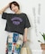パウダー加工手書き風ロゴワイドTシャツ