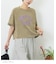 パウダー加工手書き風ロゴワイドTシャツ