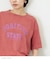 パウダー加工手書き風ロゴワイドTシャツ
