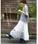 花柄 レース ギャザースカート