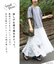 花柄 レース ギャザースカート