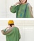 カットソー × ツイル ケミカルウォッシュ ハーフジップ プルオーバー