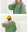 カットソー × ツイル ケミカルウォッシュ ハーフジップ プルオーバー