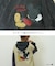 30/10裏毛 パウダー加工 ミッキーデザイン 刺繍 プルオーバーパーカー