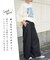 デニム ワイド ストレート パンツ